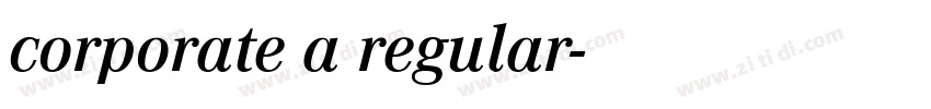 corporate a regular字体转换